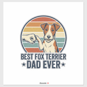 Bester Fox Terrier Vater Aller Zeiten Vintage Hund Aufkleber