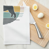 Bester Fox Terrier Vater Aller Zeiten Vintage Hund Geschirrtuch (Viertel Falte)