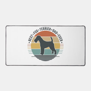 Bester Fox Terrier Vater Aller Zeiten Vintage Hund Schreibtischunterlage
