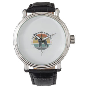 Bester Fox Terrier-Vater überhaupt Vintage-Hund-Sh Armbanduhr
