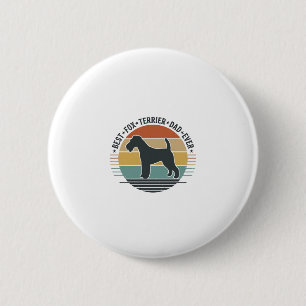 Bester Fox Terrier-Vater überhaupt Vintage-Hund-Sh Button