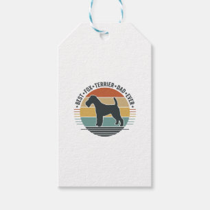 Bester Fox Terrier-Vater überhaupt Vintage-Hund-Sh Geschenkanhänger