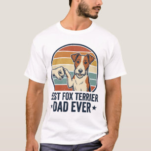 Bester Fox Terrier-Vater überhaupt Vintage-Hundefr T-Shirt