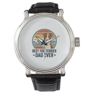 Bester Fox Terrier-Vater überhaupt Vintage-Hundeli Armbanduhr