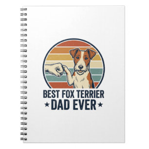 Bester Fox Terrier-Vater überhaupt Vintage-Hundeli Notizblock