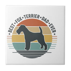 Bester Fox-Terrier-Vater überhaupt Vintage-Hundesh Fliese