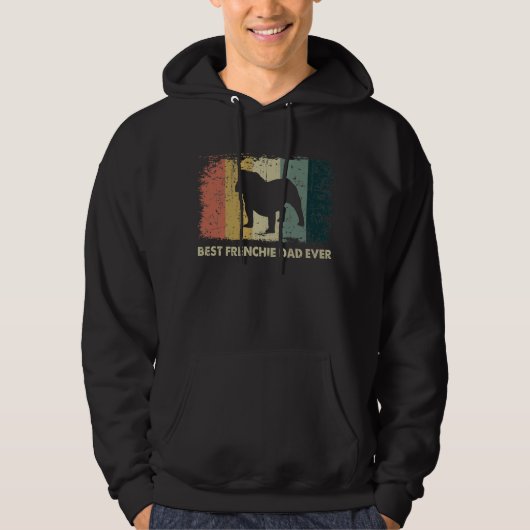 Bester französischer Vater je Daddy French Bulldog Hoodie (Vorderseite)