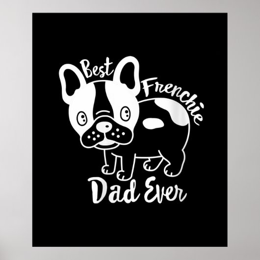 Bester französischer Vater je | French Bulldog Gif Poster (Vorne)