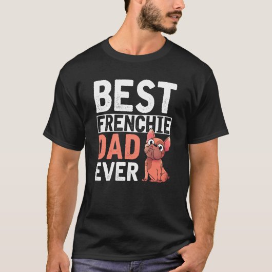 Bester französischer Vater je Hund Eltern Männer F T-Shirt (Vorderseite)