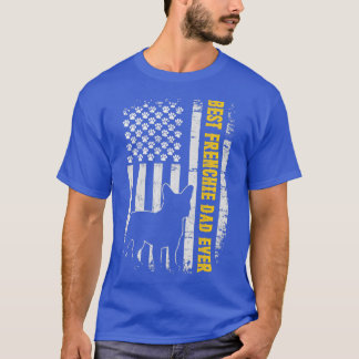 Bester französischer Vater je USA Flagge Französis T-Shirt