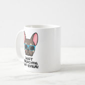 Bester französischer Vater Vatertag Braun Tan Fran Kaffeetasse (Vorderseite Links)