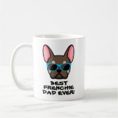 Bester französischer Vater Vatertag Braun Tan Fran Kaffeetasse (Links)