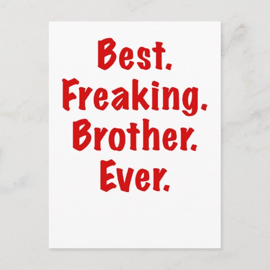 Bester Freak Bruder je Postkarte (Vorderseite)
