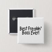 Bester Freakin Boss je Button (Vorne & Hinten)