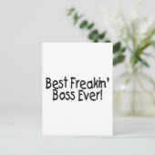 Bester Freakin Boss je Postkarte (Stehend Vorderseite)