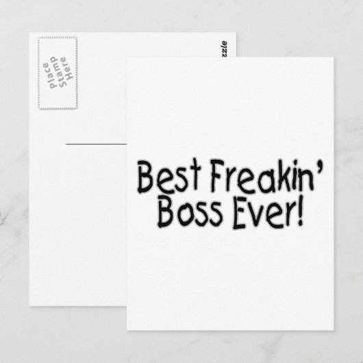 Bester Freakin Boss je Postkarte (Vorne/Hinten)