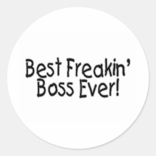 Bester Freakin Boss je Runder Aufkleber