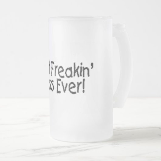 Bester Freakin Chef überhaupt Mattglas Bierglas (VorderseiteRechts)