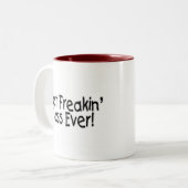 Bester Freakin Chef überhaupt Zweifarbige Tasse (Vorderseite Links)