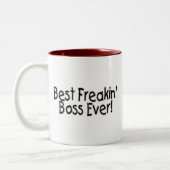 Bester Freakin Chef überhaupt Zweifarbige Tasse (Links)