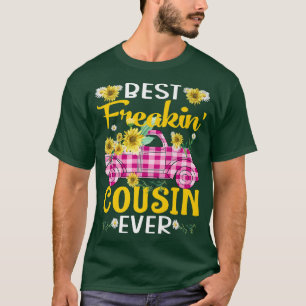 Bester Freakin Cousin je Sonnenblumenwagen Premium T-Shirt