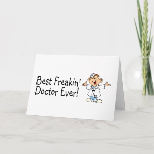 Bester Freakin Doctor je Dankeskarte (Vorderseite)