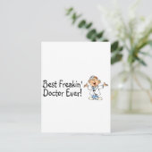 Bester Freakin Doctor je Postkarte (Stehend Vorderseite)