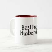 Bester Freakin Ehemann überhaupt Zweifarbige Tasse (Vorderseite Links)
