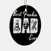 Bester Freakin Fireman Vater je Feuerwehrmann Feue Keramik Ornament (Rechts)