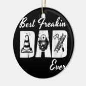 Bester Freakin Fireman Vater je Feuerwehrmann Feue Keramik Ornament (Links)