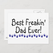 Bester Freakin Vater je Postkarte (Vorne/Hinten)