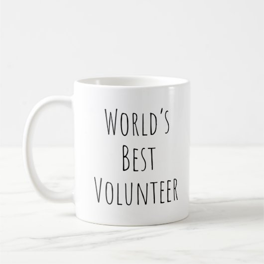 Bester Freiwilliger der Welt Kaffeetasse (Links)