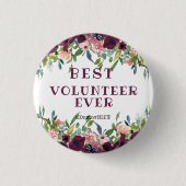 Bester Freiwilliger je großartige Freiwillige Dank Button (Vorderseite)