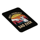 Bester Frenchie-Vater Aller Zeiten Retro Magnet (Rechte Seite)