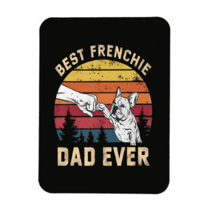 Bester Frenchie-Vater Aller Zeiten Retro Magnet