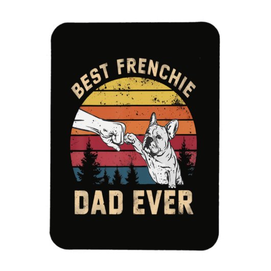 Bester Frenchie-Vater Aller Zeiten Retro Magnet (Vertikal)