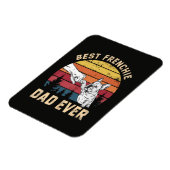 Bester Frenchie-Vater Aller Zeiten Retro Magnet (Linke Seite)