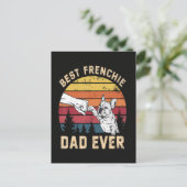 Bester Frenchie-Vater Aller Zeiten Retro Postkarte (Stehend Vorderseite)