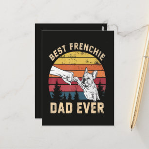 Bester Frenchie-Vater Aller Zeiten Retro Postkarte