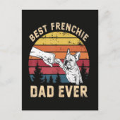 Bester Frenchie-Vater Aller Zeiten Retro Postkarte (Vorderseite)