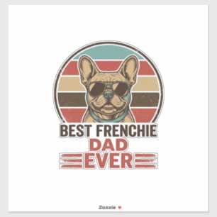 Bester Frenchie-Vater Aller Zeiten Vintage-Bulldog Aufkleber