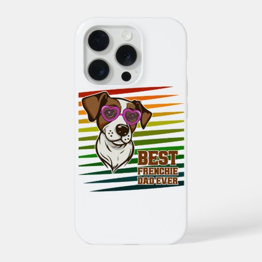 Bester Frenchie-Vater überhaupt Lustiges Hundebesi iPhone Hülle (Rückseite)