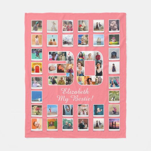 Bester Freund 30. Geburtstag Fleecedecke (Vorderseite)