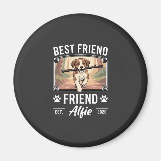 Bester Freund Alfie Hunde-Liebhaber Magnet (Vorne)