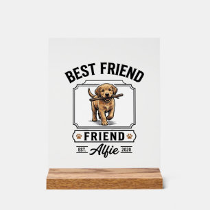 Bester Freund Alfie Vintage-Hundefreund-Design_1 Acrylschild