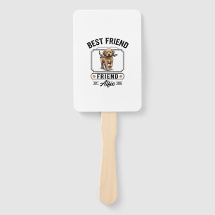 Bester Freund Alfie Vintage-Hundefreund-Design_1 Fächer