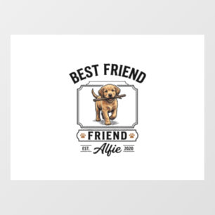 Bester Freund Alfie Vintage-Hundefreund-Design_1 Fensteraufkleber