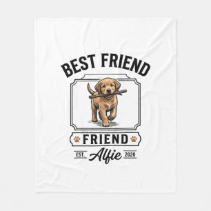 Bester Freund Alfie Vintage-Hundefreund-Design_1 Fleecedecke