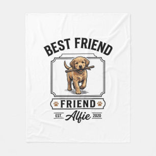 Bester Freund Alfie Vintage-Hundefreund-Design_1 Fleecedecke