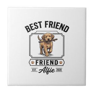 Bester Freund Alfie Vintage-Hundefreund-Design_1 Fliese